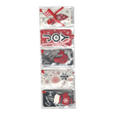Handmade Gift Tags 5 Count - Silver and Red Icons - Gift Shoppe >> Gift Wrap - by Winterhill Studio