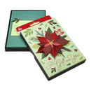Gift Card Box - Rectangle - Poinsettia