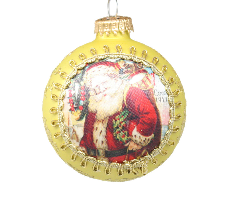 Historic Santa on Silk 2023 Ornament - 1911 Santa Claus