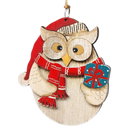 Festive Owl with Present Holiday Ornament