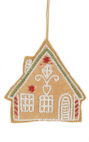 Beaded Gingerbread House Ornament – Candy Cane Edition