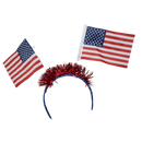Patriotic Headband with American Flags