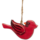 Hand-Crafted Wooden Cardinal Ornament -