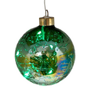 100MM USB Lighted Glass Ball Ornament - Green - Christmas >> Ornaments >> Glass - by Kurt Adler
