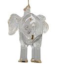 Clear Glass Elephant with Gold Accents