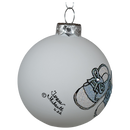 Baby's First Christmas Keepsake Glass Ornament - Blue Booties