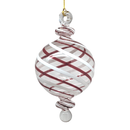Peppermint Striped Ball Glass Ornament - Christmas >> Ornaments >> Egyptian Glass - by Egyptian Museum