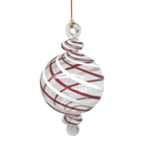Peppermint Striped Ball Glass Ornament - Christmas >> Ornaments >> Egyptian Glass - by Egyptian Museum - view 2
