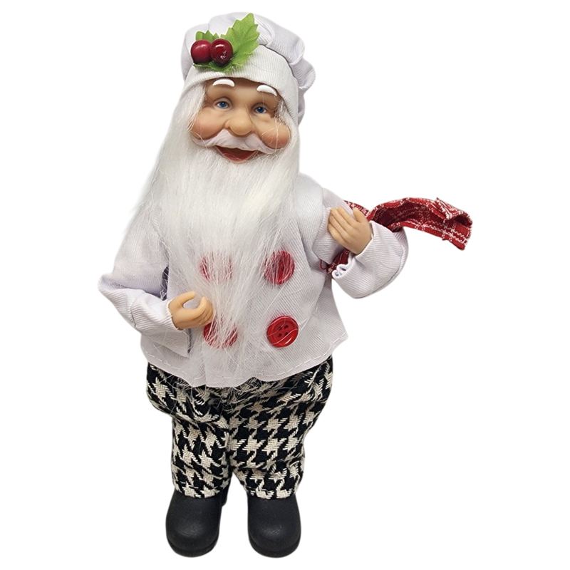 Culinary Santa Figurine Ornament - 9 inches