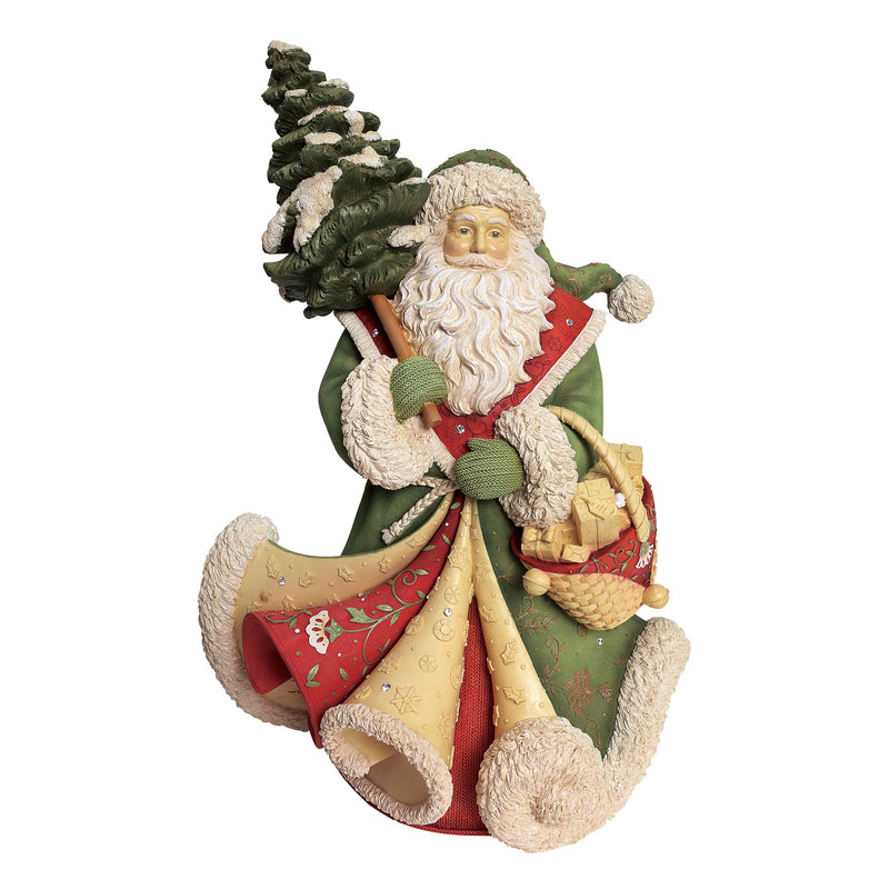 Masterpiece - Santa Holding the Christmas Tree - The Country Christmas Loft