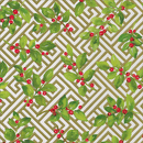 Holly and Fretwork Gift Wrapping Paper - 30" x 8' Roll
