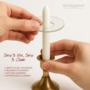 Single Glass Bobeche - Clear Plain - Accessories - by Biedermann & Sons