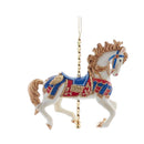 Regal White Carousel Horse Ornament