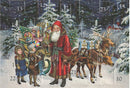 Miniature Nostalgic Advent Calendar Card - Woodland Father Christmas