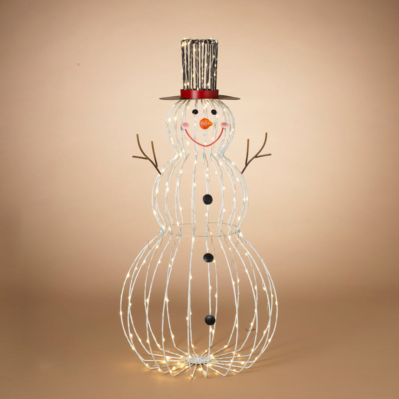 33 Inch Tall Electric Lighted Metal Snowman - The Country Christmas Loft
