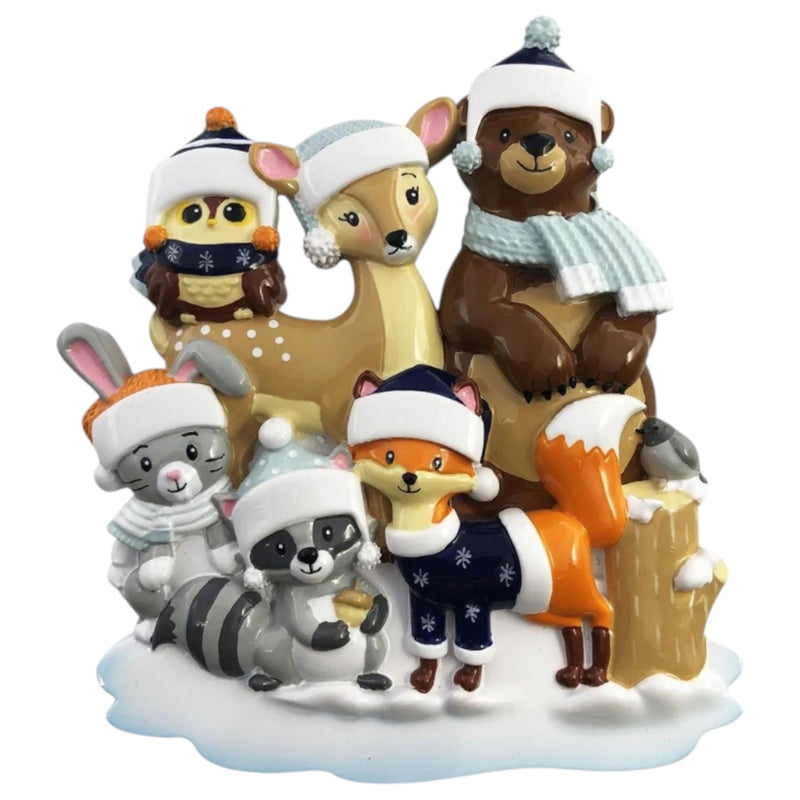 Woodland Family of 6 Ornament