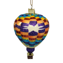 Glass Hot Air Balloon Ornament - Patchwork