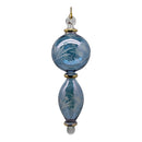 Midnight Blue Stacked Sphere Ornament with Etched Design