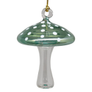 Egyptian Blown Glass Ornament - Mushroom - Green