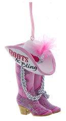 Pink Boots And Bling Ornament
