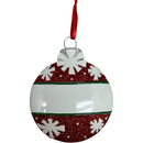 Festive Snowflake Christmas Ball Ornament - Christmas >> Ornaments - by Polar X Ornaments