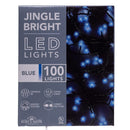 Jingle Bright 100 LED Light Set - Blue - Green Wire - Christmas >> Lighting - by Kurt Adler