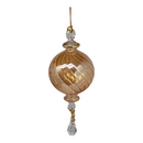 Egyptian Glass Amber Globe with Crystal Drop Ornament - Christmas >> Ornaments >> Egyptian Glass - by Egyptian Museum
