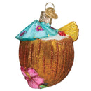 Tropical Coconut Drink Glass Ornament - Christmas >> Ornaments >> Food & Drink - by Old World Christmas - view 2