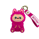 Silicone Labubu Coin Purse Key Chain Pendant (Funky Pink Edition)