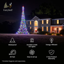 Fairybell 20 Foot Flagpole Tree - 900 LED Multi-Color