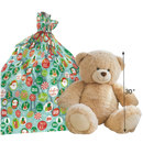 Wrap In A Hurry Jumbo Prismatic Foil Sack - Holiday Cheer on Prismatic Green