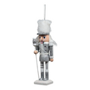 Hollywood 6 inch Wooden Nutcracker - Silver - Christmas >> Ornaments >> Nutcrackers - by Kurt Adler