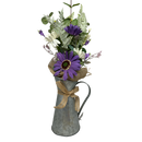 Daisy Flower in Metal Watering Can - 18" -