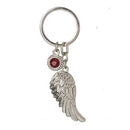 Birthstone Angel Wing Keyring -