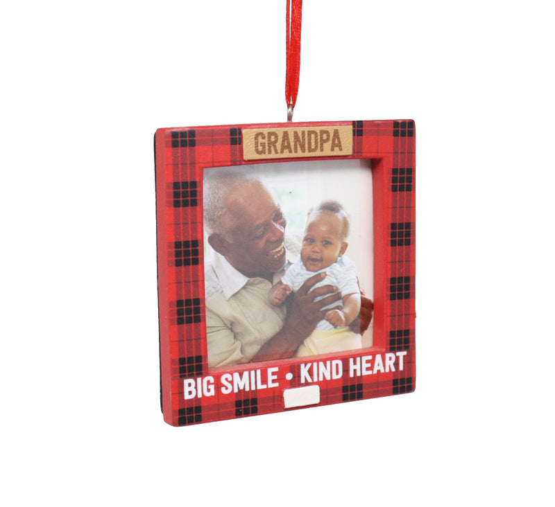 Grandpa 'Big Smile Kind Heart' Photo Ornament