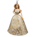 Holiday Barbie Ornament - Floral Dress - Christmas >> Ornaments >> Licensed - by Hallmark
