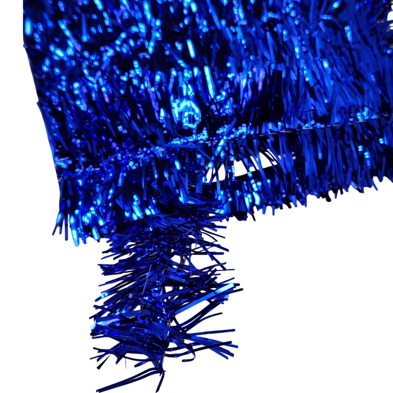 40 Feet Metallic Tinsel Garland - Blue