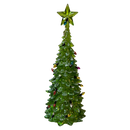 8 Inch Lighted Acrylic Christmas Tree - Green