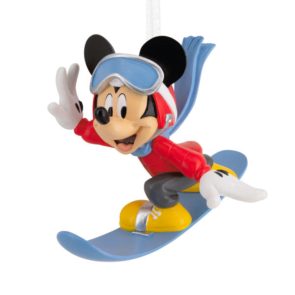 Disney Mickey Mouse Snowboarding Christmas Ornament