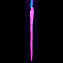 Glass Glow In The Dark Glittered Icicle Ornament -