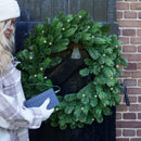 Ottawa Fir Solar-Powered Pre-Lit Wreath - 32 Inches