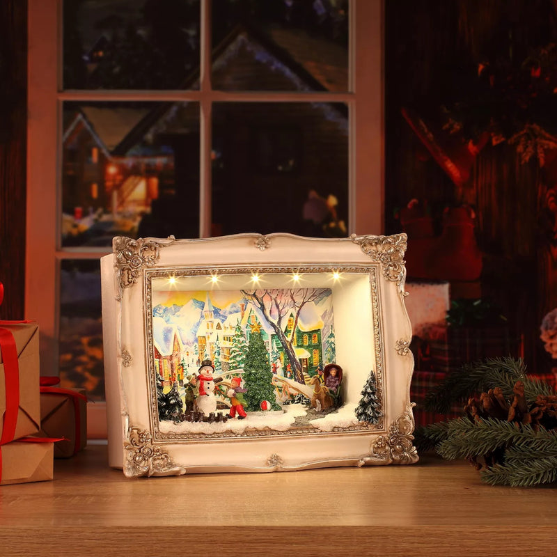Mr. Christmas 11.25-Inch Animated Village Scene Shadow Box