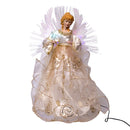 Fiber Optic LED Multi Color Ivory and Gold Angel Treetop