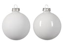 Glass 2.4" Ornaments - 10 piece Set - Winter White