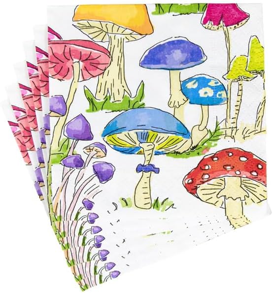 Woodland Mushrooms - Cocktail Napkin