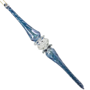 Frosted Blue Swirl Spire Ornament