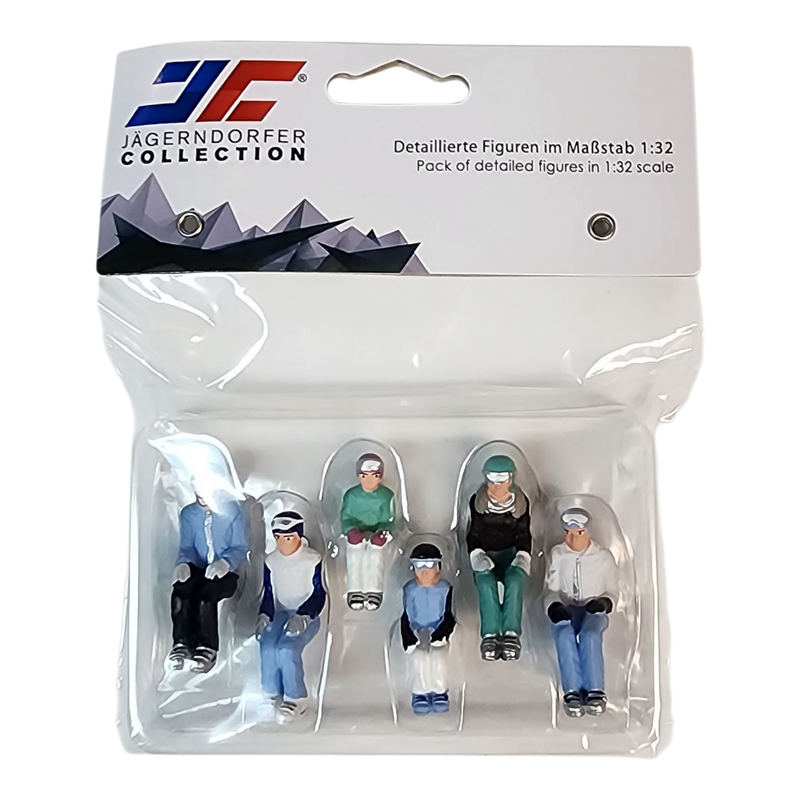Ski Lift Figurines - Seated - 6 Piece - Style 1
