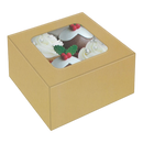 Bakery Box - 4 Cup Cakes or Cookies - Gold Foil