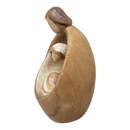 Modern Style Holy Family Carved Nativity - Ash Wood - 6 Inch