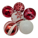 Shatterproof Red and White Ornament Set – Set of 18 - Christmas >> Ornaments >> Shatterproof - by Our Warm